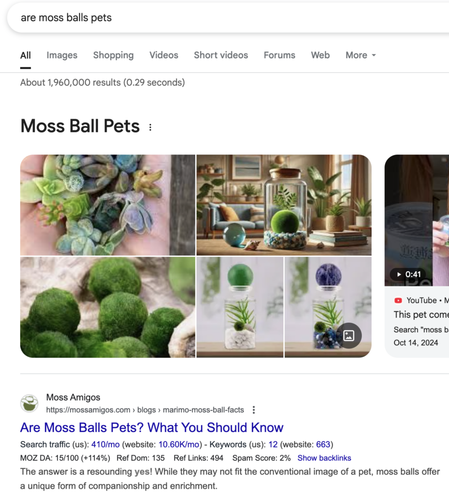 Are moss balls pets snapshot